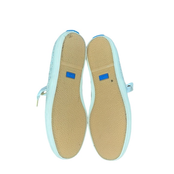 Kate Spade x Keds Sparkly Silver Womens Fashion Sneakers Size 8.5 - Picture 8 of 10